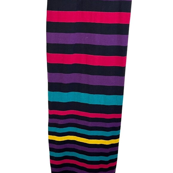 BCBG Striped Tank Maxi Dress XS Colorful Sweater Retro Classic Chic Funky Preppy - Picture 11 of 14